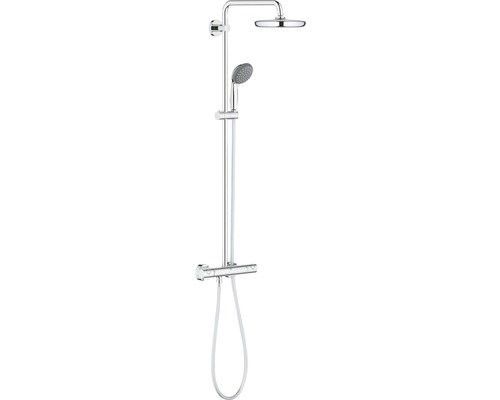 Sprchový systém s termostatickou batériou GROHE Vitalio Start 210 chróm 26538000 Sprchový systém s hlavovou sprchou, ručnou sprchou a termostatickou batériou