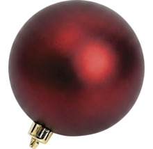 Sklenená vianočná guľa v bordovej matnej farbe.