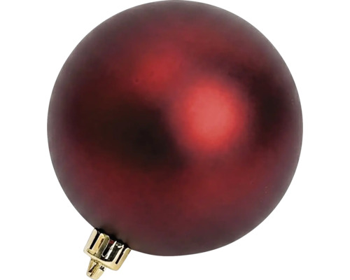 Sklenená vianočná guľa v bordovej matnej farbe.