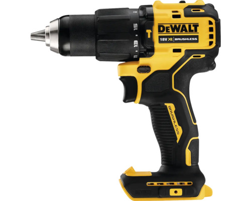 Akumulátorová príklepová vŕtačka DeWALT 18 Voltov XR s bezuhlíkovým motorom a ergonomickou rukoväťou.