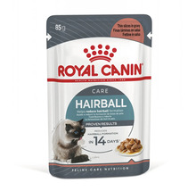 Kapsička pre mačky Royal Canin Hairball Care, jemné plátky v omáčke na zníženie tvorby bezoárov, 85 gramov.