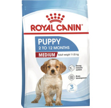 Royal Canin Puppy Medium krmivo pre šteniatka od 2 do 12 mesiacov, pre dospelú hmotnosť 11 až 25 kilogramov.