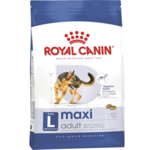 Royal Canin Maxi Adult krmivo pre veľké psy od 26 do 44 kilogramov, staršie ako 15 mesiacov, na podporu trávenia.