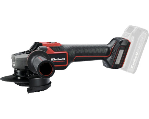 Akumulátorová uhlová brúska Einhell Professional s prídavnou rukoväťou a ochranným krytom, kompatibilná s akumulátormi Power X-Change.