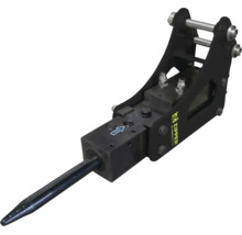 Hydraulické kladivo ZIPPER pre minibagre z odolnej ocele so ZIPPER Logo.