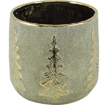 Obal na kvetináč so stromčekmi keramický Ø 17,5 x 16 cm zlato-zelený