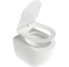 Závesné WC s hlbokým splachovaním vrátane WC sedadla a poklopu z keramiky