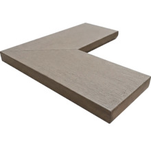 Bazénový lem Presbeton OAK vnútorný roh 59,5x59,5x5 cm tmavo hnedý