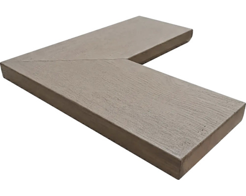 Bazénový lem Presbeton OAK vnútorný roh 59,5x59,5x5 cm tmavo hnedý