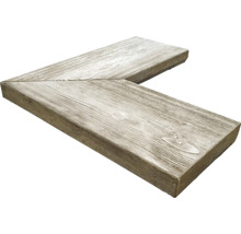 Bazénový lem Presbeton Bark vnútorný roh 59,5x59,x5 cm hnedý