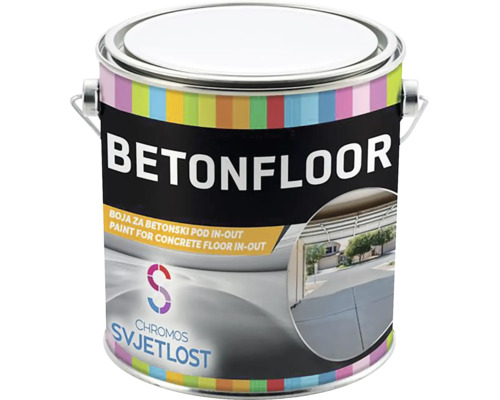 Kovová plechovka farby na betón Chromos Svjetlost Betonfloor na vnútorné a vonkajšie použitie.