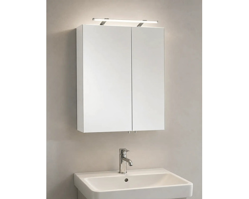 Zrkadlová skrinka s osvetlením Möbelpartner Dorina 60 x 15,8 x 75 cm biela