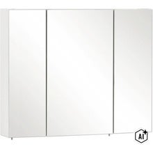 Zrkadlová skrinka bez osvetlenia Möbelpartner Basic 90 x 16 x 70,7 cm biela vysoko lesklá (Image AI modified or generated)