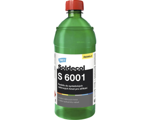 HET Soldecol S 6001 riedidlo pre syntetické náterové hmoty na striekanie a čistenie náradia v plastovej fľaši
