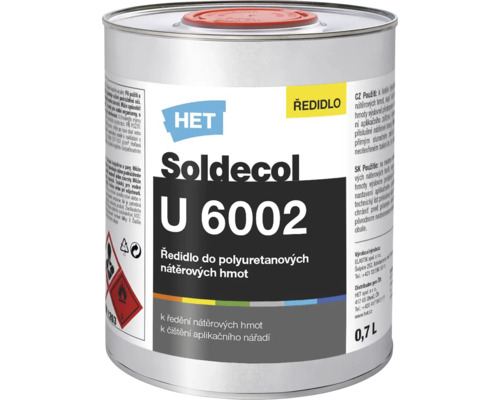 Riedidlo HET Soldecol U 6002 pre polyuretánové náterové hmoty 0,7 litra