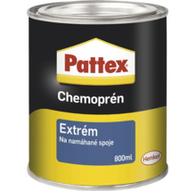 Kontaktné lepidlo Pattex Chemoprén Extrém v plechovke s objemom 800 mililitrov na namáhané spoje s logom Henkel.