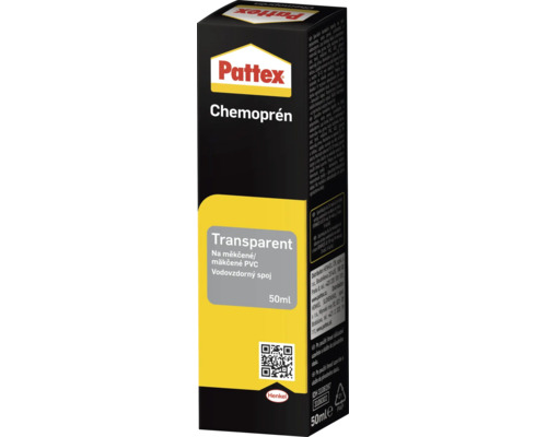 Pattex Chemopren Transparent kontaktné lepidlo na mäkčené PVC v tube s objemom 50 mililitrov