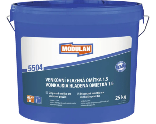 Modulan vonkajšia hladená omietka 1,5 milimetra 25 kilogramov vedro