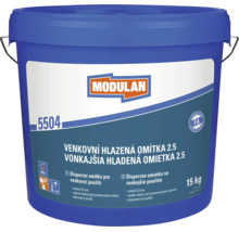 Modulan 5504 vonkajšia hladená omietka v 15 kilogramovom vedre so zrnitosťou 2,5 milimetra pre vonkajšie použitie.