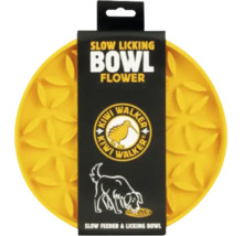 Lízacia miska pre psov Kiwi Walker Flower so štruktúrovaným povrchom pre pomalé kŕmenie v predajnom balení.