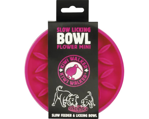 Miska na pomalé kŕmenie Kiwi Walker Slow Licking Bowl Flower Mini pre psov s kvetinovým vzorom v balení.