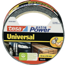 Univerzálna textilná páska Tesa Extra Power s dĺžkou 10 metrov a šírkou 50 milimetrov v čiernej farbe