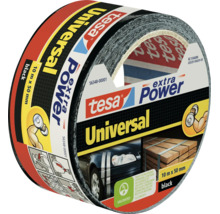 Tesa Extra Power Universal textilna paska v ciernej farbe s dlzkou 10 metrov a sirkou 50 milimetrov na opravy a upevnovanie
