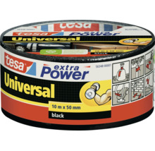 Tkaninová páska Tesa Extra Power Universal, 10 metrov krát 50 milimetrov, čierna