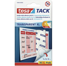 Tesa Tack obojstranné lepiace podložky XL, 36 kusov, transparentné lepiace podložky na čisté upevnenie bez pripináčikov.