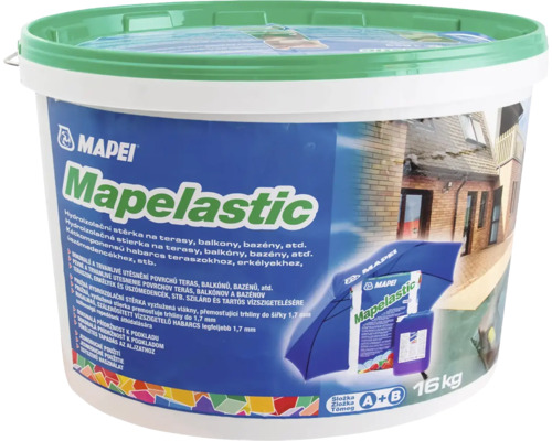 Hydroizolačná stierka Mapei Mapelastic 16 kg vedro pre izoláciu terás balkónov a bazénov