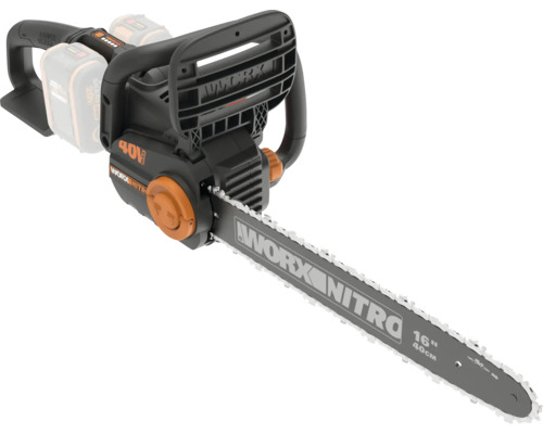 Akumulátorová reťazová píla Worx Nitro 40 voltov s dĺžkou lišty 40 centimetrov pre záhradné práce