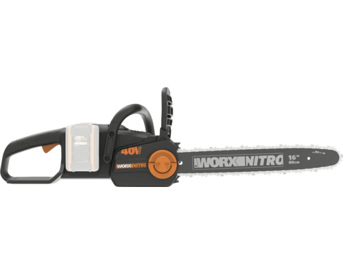 Akumulátorová reťazová píla Worx Nitro 40 voltov s dĺžkou lišty 40 centimetrov pre záhradné práce