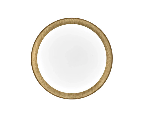 Okrúhle LED stropné svietidlo s rámom v dekore dreva do obývacej izby alebo chodby