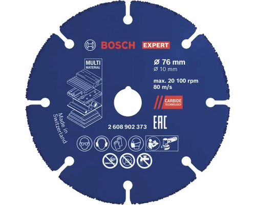 Deliaci kotúč Bosch Expert MultiMaterial, priemer 76 milimetrov, upínanie 10 milimetrov pre uhlové brúsky.