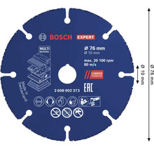 Rezny kotuc Bosch Expert MultiMaterial priemer 76 milimetrov pre uhlovu brusku s technologiou Carbide