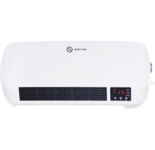 Nástenný teplovzdušný ventilátor s digitálnym displejom a diaľkovým ovládaním pre montáž na stenu