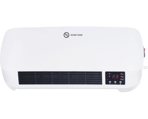 Nástenný teplovzdušný ventilátor s digitálnym displejom a diaľkovým ovládaním pre montáž na stenu