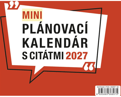 Mini plánovací kalendár s citátmi na rok 2027