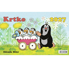 Nástenný kalendár 2027 s motívom Krtka a kuriatok v kočíku na lúke