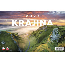 Nástenný kalendár 2027 s motívom krajiny a titulom KRAJINA