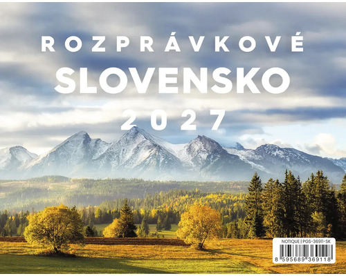 Nástenný kalendár 2027 s fotografiou zasnežených hôr na Slovensku