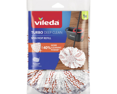 Náhradná hlavica na mop Vileda Turbo Deep Clean z mikrovlákna pre dôkladné čistenie podláh