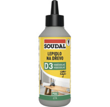 Soudal lepidlo na drevo D3 vo fľaši pre vodeodolné lepenie dreva v interiéri a exteriéri