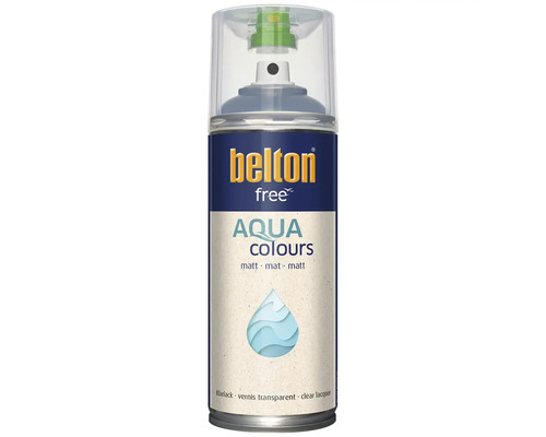 Belton Free Aqua Colours bezfarebný lak v spreji matný na ochranu povrchov.