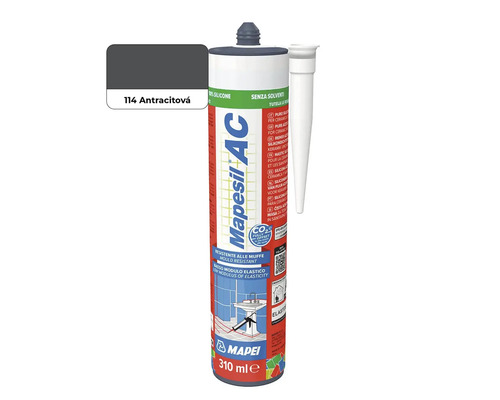 Mapei Mapesil AC sanitárny silikón kartuša 310 mililitrov odtieň antracitová