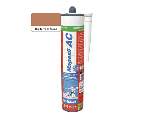 Silikón Mapei Mapesil AC 145 Terra di Siena kartuša 310 mililitrov