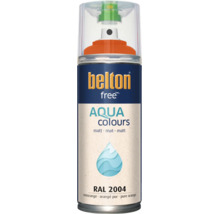 Sprejový lak Belton Free Aqua Colours v čiste oranžovej matnej farbe RAL 2004