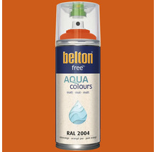 Sprejový lak Belton Free Aqua Colours matný v odtieni čistá oranžová RAL 2004