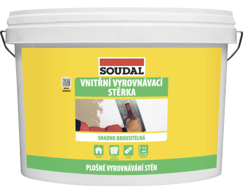 Soudal vnútorná vyrovnávacia stierka vo vedre na vyhladzovanie stien