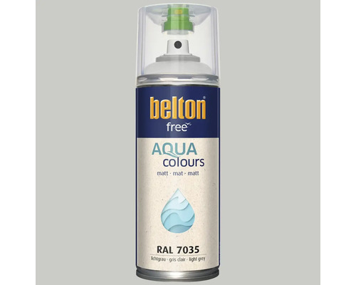 Sprejový lak Belton free Aqua Colours RAL 7035 svetlo sivá matná